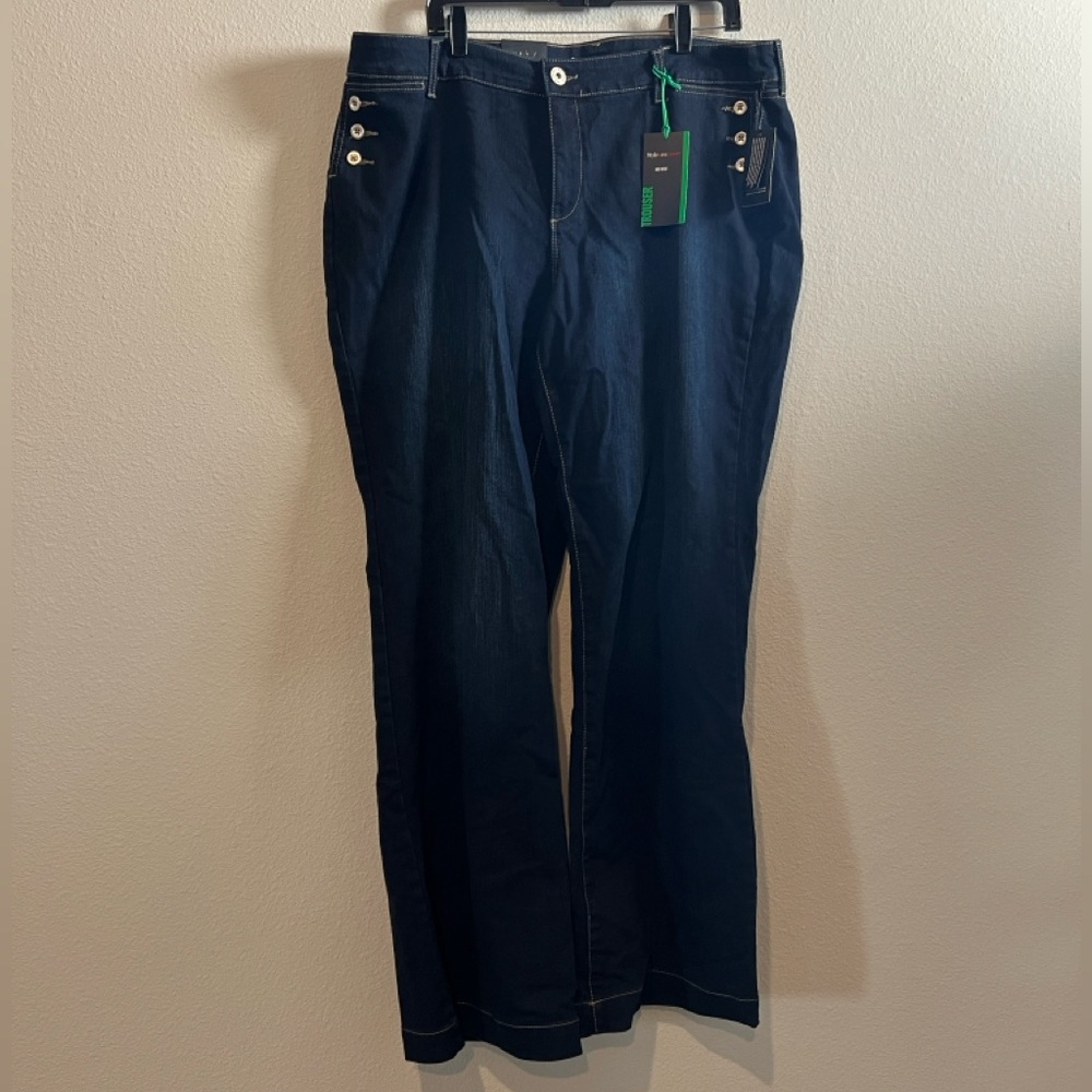 Style & Co Denim Deep Wash Mid rise Trouser 18W